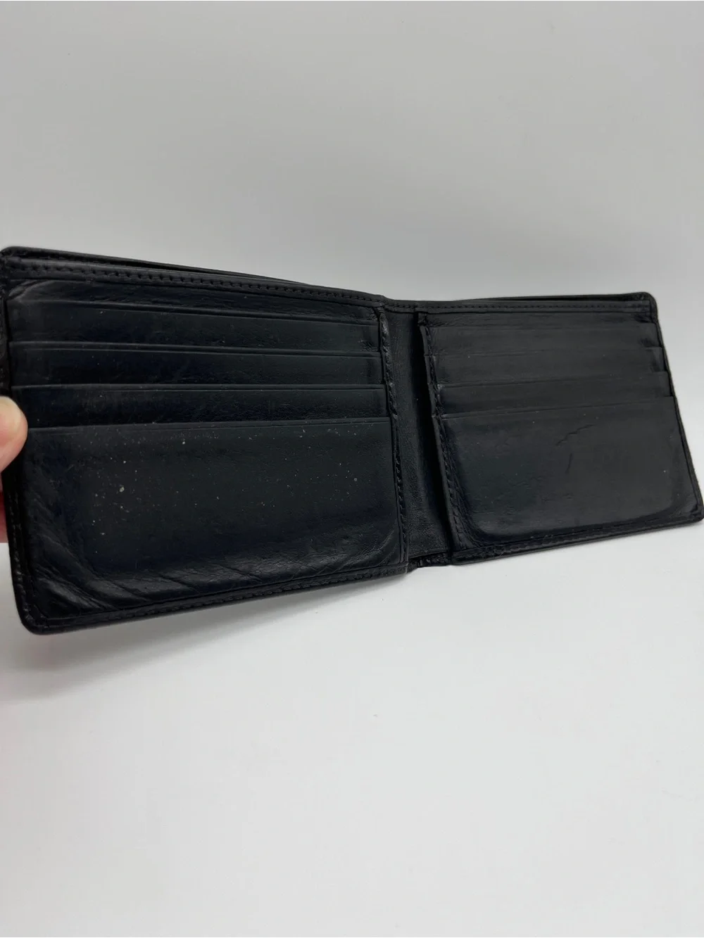 Vintage Coach Fine Black Leather Wallet Bi-fold Preowned
